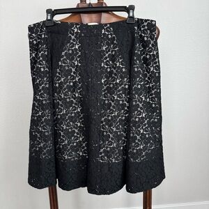 Talbots Women Petites Black Lace A-Line Skirt – Size 14WP